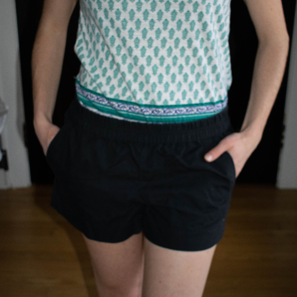Jcrew elastic waist navy shorts